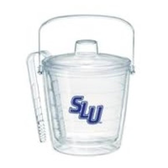 Tervis Ice Bucket 87 oz Clear with Tongs St. Louis University Emblem Excellent - Picture 1 of 2